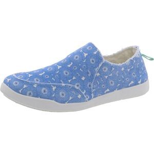 Vionic Beach Womens Malibu Blue Canvas Lifestyle Slip-On Sneakers  Shoes New